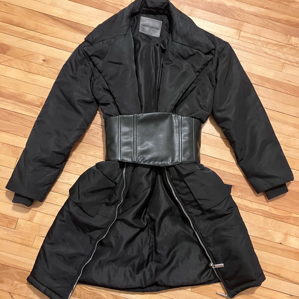 Full length black puffer coat
